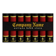 Old Antique Bookstore Book Dealer Business Cards