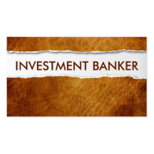 Old Paper Investment Banker Business Card