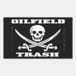 Ölfeld-Abfall, Kranfahrer, Redneck, Öl, Schädel, A Sticker