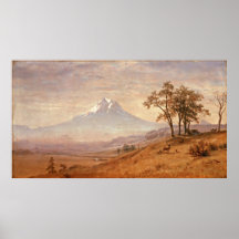 Ölgemälde der Berg-Hauben-| durch Albert Bierstadt Plakatdrucke
