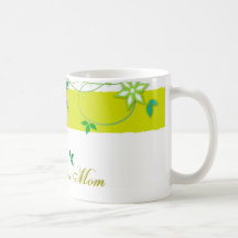 Olivgrüne Blumen, i-Liebe Sie Mamma Haferl