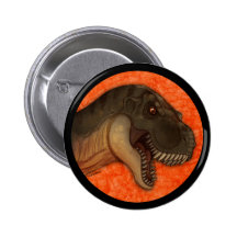 Olivgrüner Tyrannosaurus Anstecknadelbutton