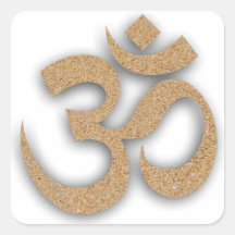 OM am Strand-Yoga Sticker