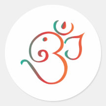 OM-ganpati-grün-orange Aufkleber