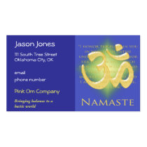 OM im Blau u. im Gold - Namaste visitenkarten