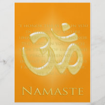 OM in den Orangen u. im Gold - Namaste Flyer
