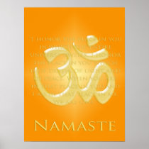 OM in den Orangen u. im Gold - Namaste poster