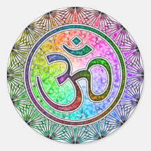 OM-Mandala Runder Sticker