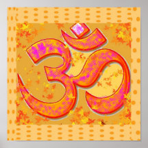 OM Mantra Symbol : Chant n Meditate "OM HARI OM" Posters