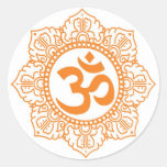 OM - Ohm - Om-Symbol Runder Sticker