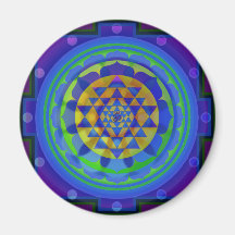 OM (OM) Yantra Mandala Kühlschrankmagnete