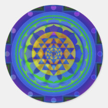 OM (OM) Yantra Mandala Sticker