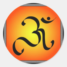 OM-Symbol Runder Sticker