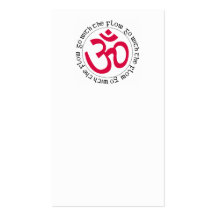 OM-Symbol u. -slogan Visitenkartenvorlage