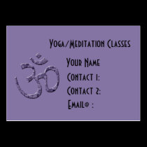 OM-Yoga/Meditation-lila visitenkarten