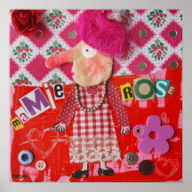 Oma-rosa Tabelle Plakat
