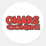 omars comin runde aufkleber