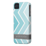 Ombre Aqua-Zickzack-Sparren-Muster iPhone 4 Hüllen