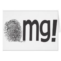omg Fingerabdrucktext Grußkarten