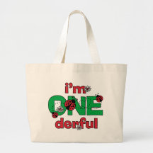 ONEderful Marienkäfer-1. Geburtstag Leinentaschen