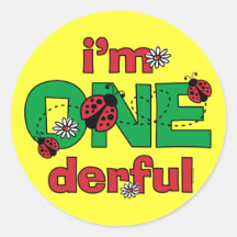 ONEderful Marienkäfer-1. Geburtstag Sticker