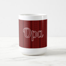 Opa tiefrot tee tasse