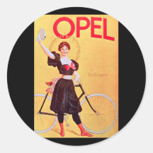 Opel - Vintages Fahrrad-Plakat Art (1900) Aufkleber