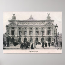 Oper, Paris, Frankreich Vintag Posterdrucke