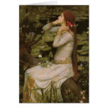 Ophelia (durch den Teich) JW Waterhouse, viktorian Karte