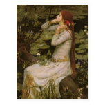 Ophelia (durch den Teich) JW Waterhouse, viktorian Postkarte
