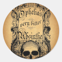 Ophelias sehr bitterer Wermut Runder Sticker