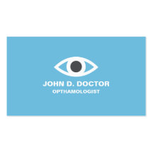 Ophthalmologist- oder Optometrikerblau-Visitenkart