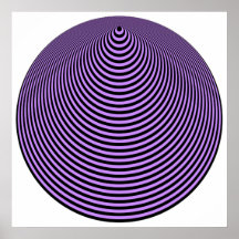 OPkunst-konzentrische Kreis-violettes Überschwarze Plakate