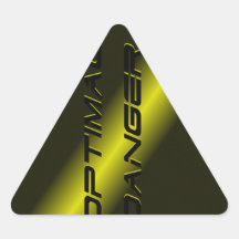 OPTIMAL DANGER. TRIANGLE STICKER