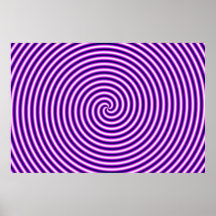 Optische Illusion Hypno lila Poster