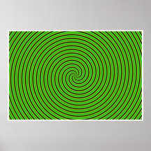 Optische Täuschung Hypno Grün Plakatdruck