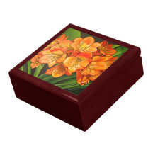 Orange Blume Modeschmuckschachtel