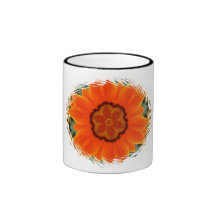 Orange Blume Tee Haferl