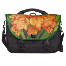 Orange Blumen Notebook Taschen