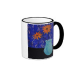 Orange Blumen Teetasse