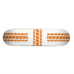 Orange Blumen und Quadratmuster Personalisierte Decks