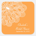 Orange BlumenBlumen-Brautparty-Bevorzugungs-Aufkle