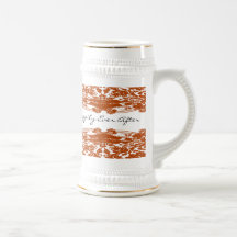 Orange Blumenhochzeit Tasse
