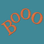 Orange Booo Entwurf Halloweens bestickte hemden