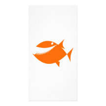 Orange Cartoon-Fische Photokartenvorlagen