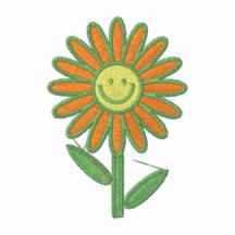 Orange das Hemd Blume der gestickten Frauen des sm