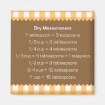 Orange Diagrammküchenhelfer des trockenen Maßes de Kühlschrankmagnet