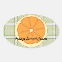 Orange duftender Kerzen-Aufkleber
