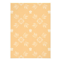 Orange Floral Ornamental Pattern Personalized Announcement