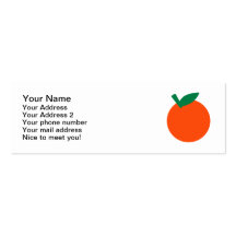 Orange Frucht Visitenkarten